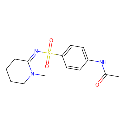 Acetamide, N-(4-(((1-methyl-2-piperidinylidene)amino)sulfonyl)phenyl)- structure