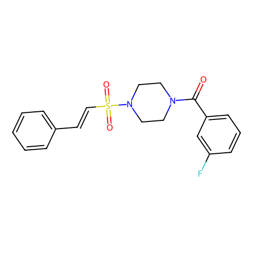 1-(3-Fluorobenzoyl)-4-(2-phenylethenesulfonyl)piperazine structure