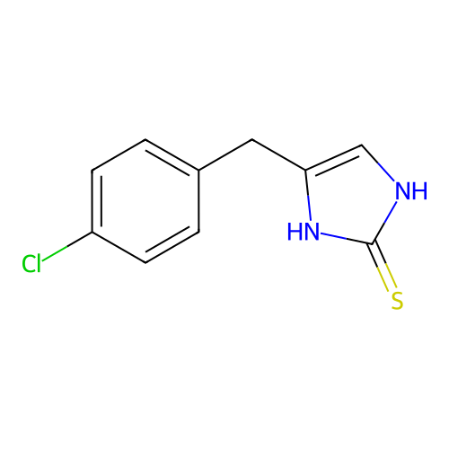 2H-Imidazole-2-thione, 1,3-dihydro-4-((4-chlorophenyl)methyl)- structure