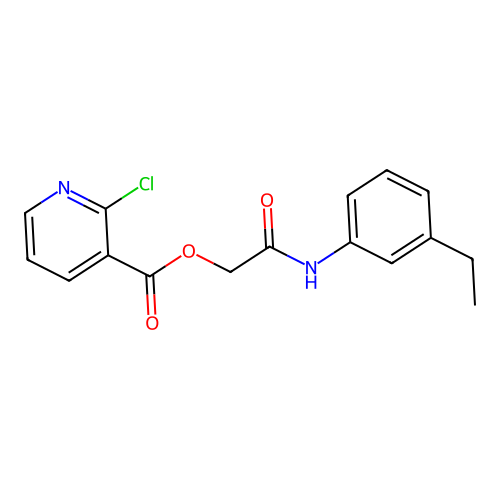 [(3-Ethylphenyl)carbamoyl]methyl 2-chloropyridine-3-carboxylate structure