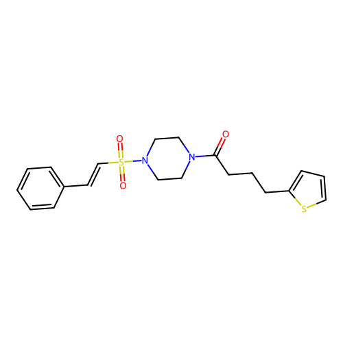 1-[4-(2-Phenylethenesulfonyl)piperazin-1-yl]-4-(thiophen-2-yl)butan-1-one structure