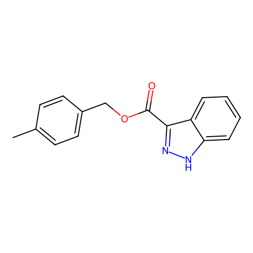 (4-methylphenyl)methyl 1H-indazole-3-carboxylate structure