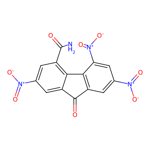 2,5,7-Trinitro-9-oxofluorene-4-carboxamide structure