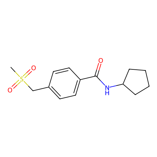 N-cyclopentyl-4-(methanesulfonylmethyl)benzamide structure