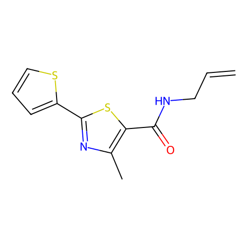 n-Allyl-4-methyl-2-(thiophen-2-yl)thiazole-5-carboxamide structure