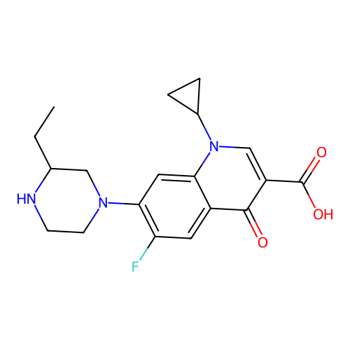 Quinolone der. structure