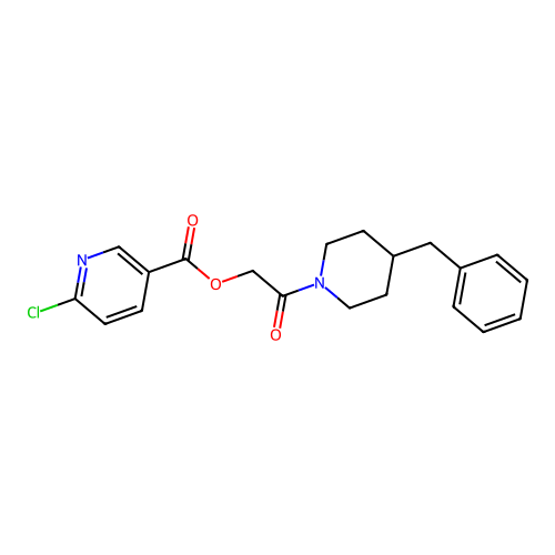 [2-(4-Benzylpiperidin-1-yl)-2-oxoethyl] 6-chloropyridine-3-carboxylate structure
