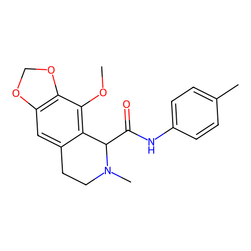 4-methoxy-6-methyl-N-(4-methylphenyl)-5,6,7,8-tetrahydro[1,3]dioxolo[4,5-g]isoquinoline-5-carboxamide structure