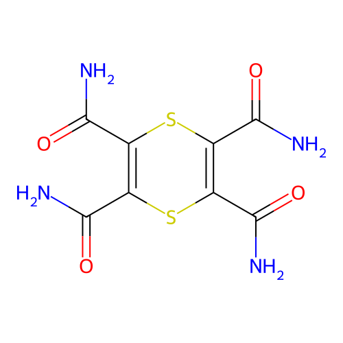 1,4-Dithiine-2,3,5,6-tetracarboxamide structure