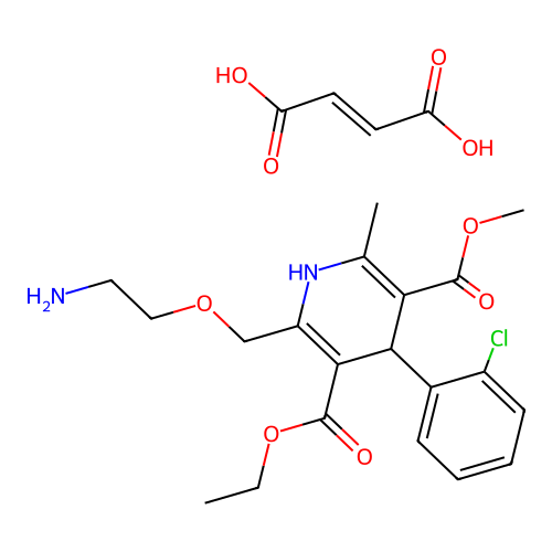 Amlodipine maleate structure