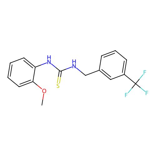 1-(2-Methoxyphenyl)-3-((3-(trifluoromethyl)phenyl)methyl)thiourea structure