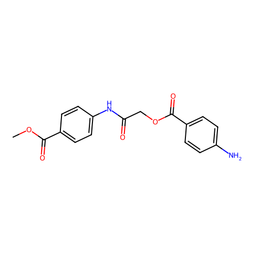 2-([4-(Methoxycarbonyl)phenyl]amino)-2-oxoethyl 4-aminobenzoate structure
