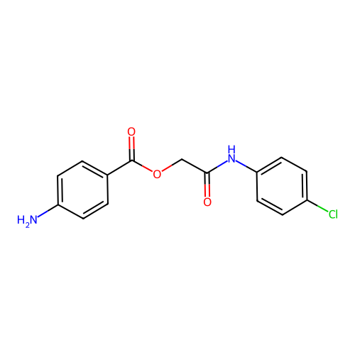 2-[(4-Chlorophenyl)amino]-2-oxoethyl 4-aminobenzoate structure