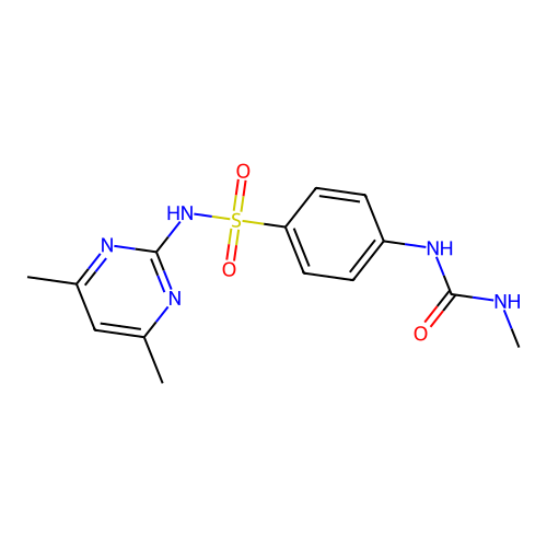 1-[4-[(4,6-Dimethylpyrimidin-2-yl)sulfamoyl]phenyl]-3-methylurea structure