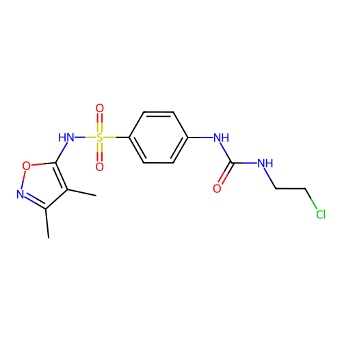 1-(2-Chloroethyl)-3-[4-[(3,4-dimethyl-1,2-oxazol-5-yl)sulfamoyl]phenyl]urea structure