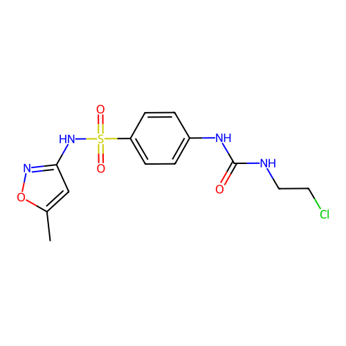 1-(2-Chloroethyl)-3-[4-[(5-methyl-1,2-oxazol-3-yl)sulfamoyl]phenyl]urea structure