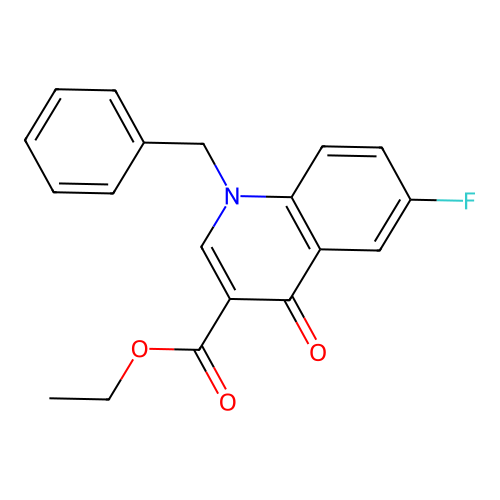 Ethyl 1-benzyl-6-fluoro-4-oxo-1,4-dihydroquinoline-3-carboxylate structure