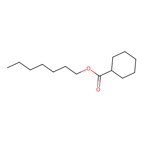 Heptyl cyclohexanecarboxylate structure