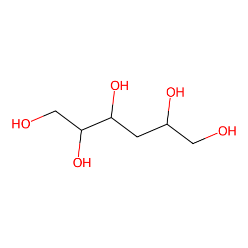 Hexane-1,2,3,5,6-pentol structure