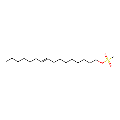 Methanesulfonic acid palmitoleyl ester structure