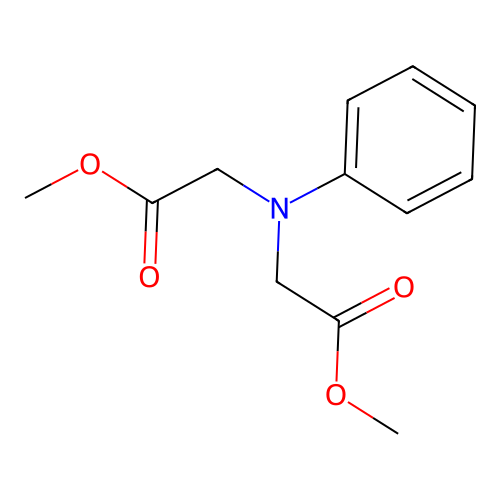 N-(methoxycarbonylmethyl)-N-phenylglycine methyl ester structure