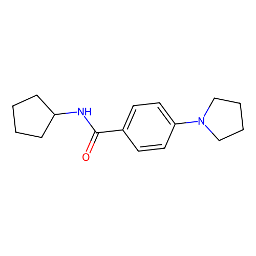 N-cyclopentyl-4-(pyrrolidin-1-yl)benzamide structure