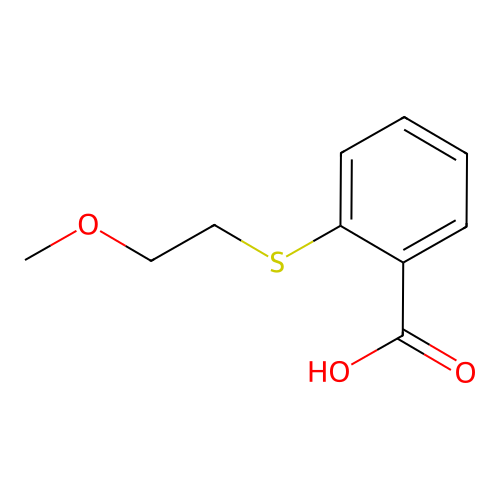 2-[(2-Methoxyethyl)thio]benzoic acid structure