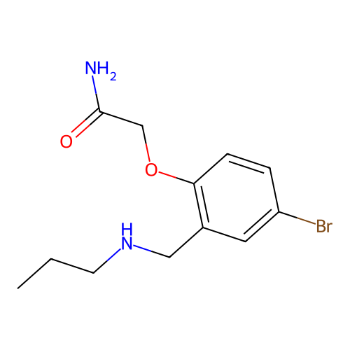 2-{4-Bromo-2-[(propylamino)methyl]phenoxy}acetamide structure