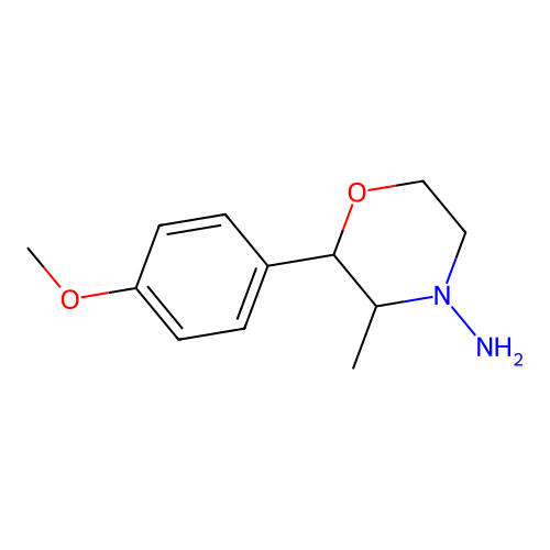 2-(4-Methoxyphenyl)-3-methylmorpholin-4-amine structure