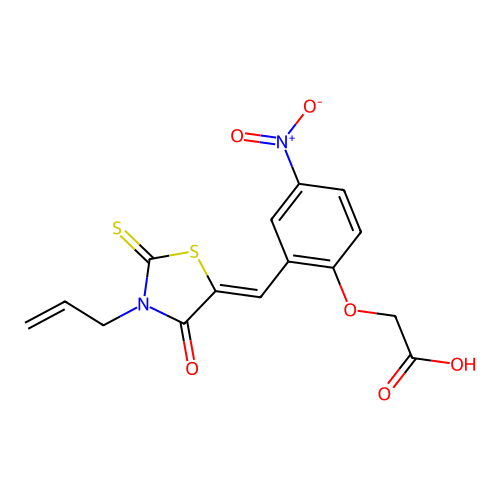 2-[4-nitro-2-[(Z)-(4-oxo-3-prop-2-enyl-2-sulfanylidene-1,3-t structure