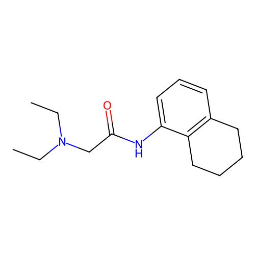 Acetamide, 2-(diethylamino)-N-(5,6,7,8-tetrahydro-1-naphthyl)- structure