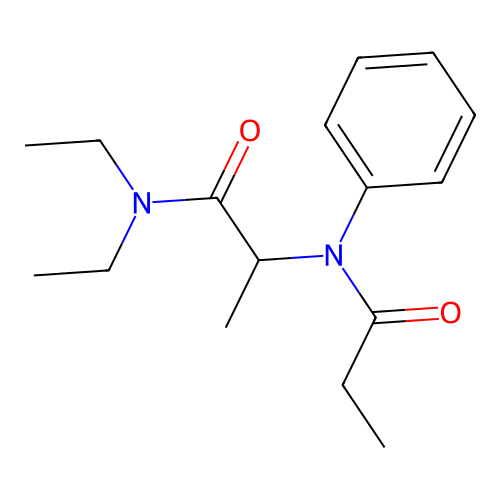 Propionanilide, N-(1-(diethylcarbamoyl)ethyl)- structure