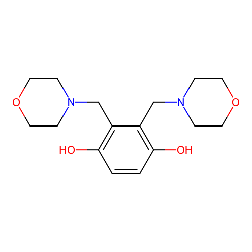 2,3-Bis(morpholin-4-ylmethyl)benzene-1,4-diol structure