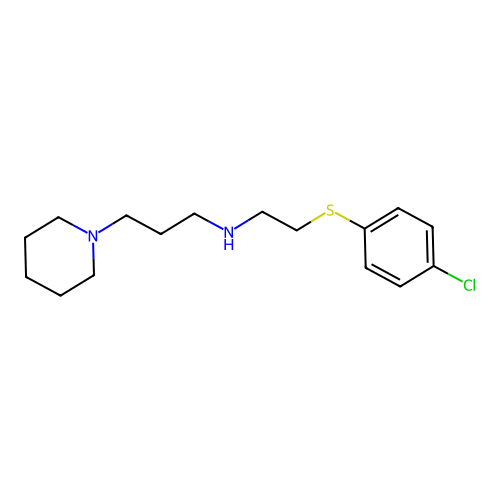 Piperidine, 1-(3-((2-((p-chlorophenyl)thio)ethyl)amino)propyl)- structure