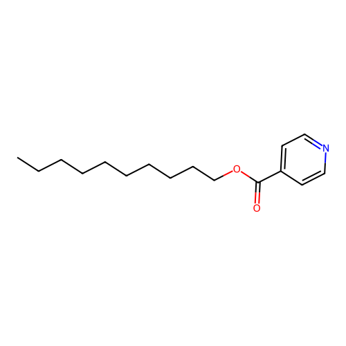 Isonicotinic acid, decyl ester structure
