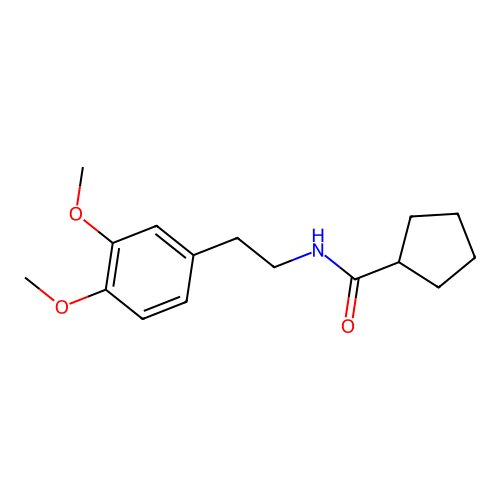 N-[2-(3,4-dimethoxyphenyl)ethyl]cyclopentanecarboxamide structure