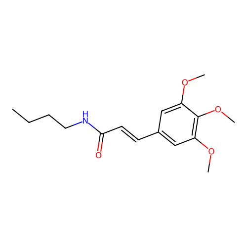 (E)-N-Butyl-3-(3,4,5-trimethoxyphenyl) acrylamide (1c) structure