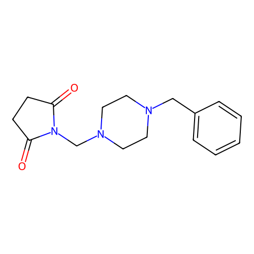 Succinimide, N-((4-benzyl-1-piperazinyl)methyl)- structure