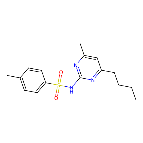 N-(4-Butyl-6-methyl-2-pyrimidinyl)-P-toluenesulfonamide structure