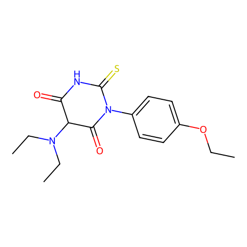 Barbituric acid, 5-(diethylamino)-1-(p-ethoxyphenyl)-2-thio- structure