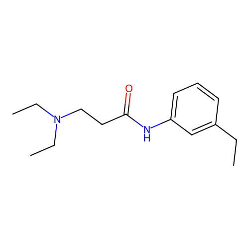 Propionanilide, 3-(diethylamino)-3'-ethyl- structure