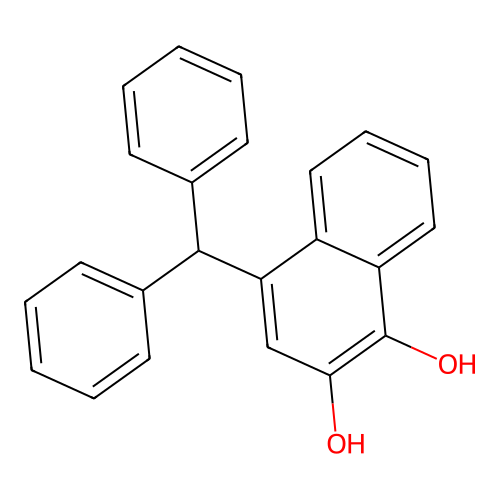 4-(Diphenylmethyl)naphthalene-1,2-diol structure