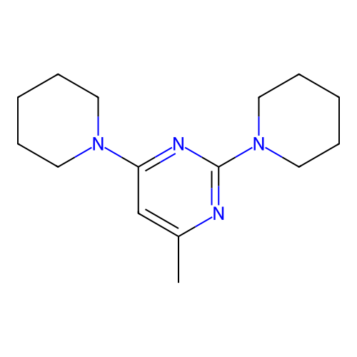 4-Methyl-2,6-di(piperidin-1-yl)pyrimidine structure