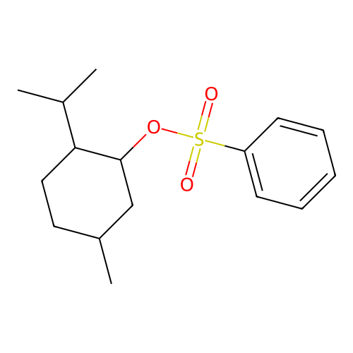 5-Methyl-2-(propan-2-yl)cyclohexyl benzenesulfonate structure
