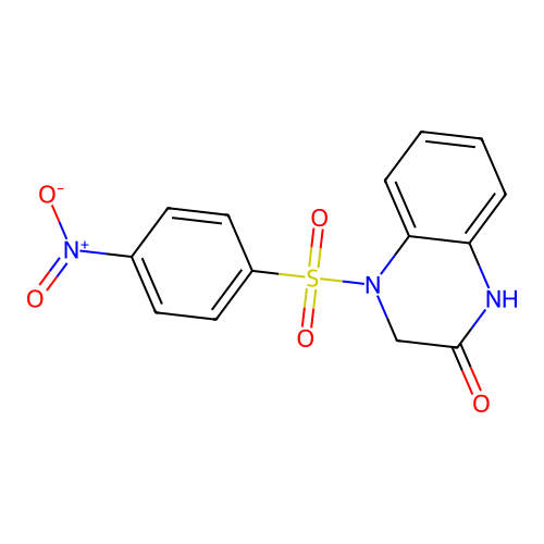 4-(4-Nitrophenyl)sulfonyl-1,3-dihydroquinoxalin-2-one structure