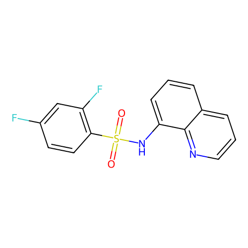 2,4-Difluoro-N-8-quinolinylbenzenesulfonamide structure