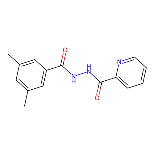 N'-(3,5-dimethylbenzoyl)pyridine-2-carbohydrazide structure