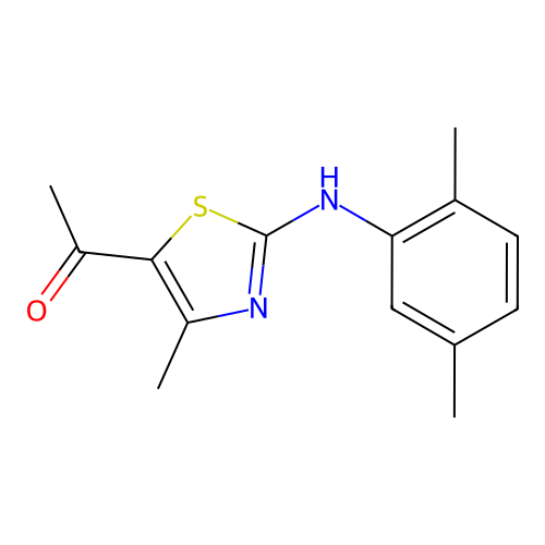 1-(2-[(2,5-Dimethylphenyl)amino]-4-methyl-1,3-thiazol-5-YL)ethanone structure