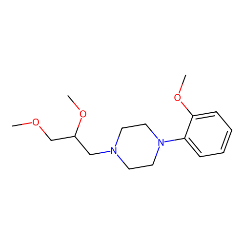 1-(2,3-Dimethoxypropyl)-4-(2-methoxyphenyl)piperazine structure