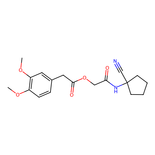 [(1-Cyanocyclopentyl)carbamoyl]methyl 2-(3,4-dimethoxyphenyl)acetate structure